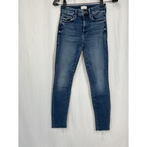 Mother 'The Looker' Blue Cotton Ankle Denim Jean Size 23